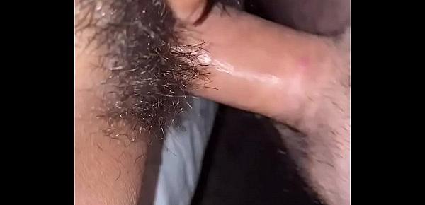  Latin girl sucks good cock then gets her pussy creamed on